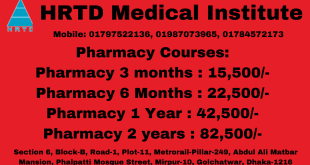 Pharmacy Training Center in Dhaka From HRTD Medical Institute