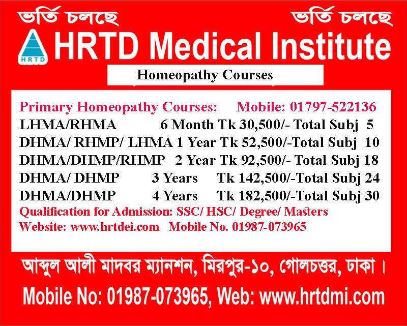 Homeopathy Courses Details