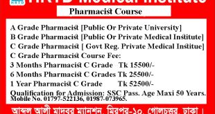 Pharmacist Course in Dhaka